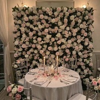 Panneau mural floral Loyan Flower FL084 8ft x 8ft, toile de fond de mariage avec roses rouges, décorations florales en soie style 3D
