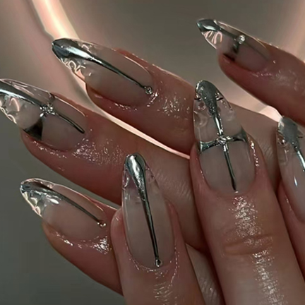 Z989 Wholesale French Artificial False Nails Press on Acrylic Gel Nail Design Reusable Nail Tips Manicure Kits