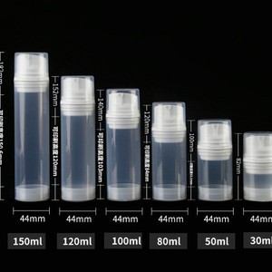 Pp Vacuum <b>Bottle</b> 100Ml Snap Lock Transparent Press <b>Pump</b> Cosmetic Skincare Packaging - Product Image 1
