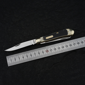 Cuchillo Plegable HL para Exteriores con Mango de Hueso de Vaca y Hoja de Acero Inoxidable, Ideal para Cocinas de Camping - Product Image 2