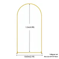 Arche de mariage en fer doré, durable, taille personnalisée, décoration de bouquet de ballons, style d'arche
