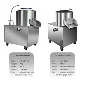 آلة تقشير البطاطس التجارية، آلة تقشير أوتوماتيكية للخضروات والفواكه، آلة تنظيف وتقشير للاستخدام في المقاصف - Product Image 6