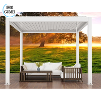 Pergola motorisée à ouverture facile, avec toit ouvrant et écran solaire latéral