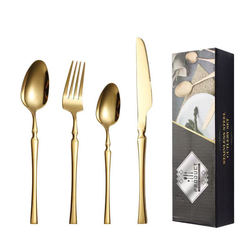 slender-waist 24-piece set in gold