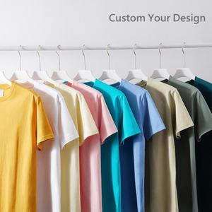 High Quality 220gsm Cotton Blank Plain Tshirt Custom 3D Printing Plus Size Men's Oversized Heavyweight T- Shirt with Logo Patter - Product Image 1
