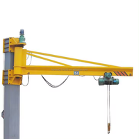 Grue à flèche montée sur colonne certifiée CE, vente directe d'usine, grue à flèche murale 1 tonne, grue à flèche portable pour usage en atelier