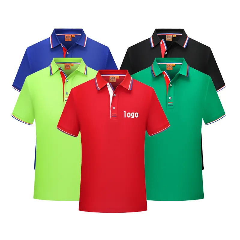 पुरुषों की गोल्फ पोलो शर्ट रिक्त कशीदाकारी उच्च गुणवत्ता पॉलिएस्टर कस्टम बंद गले पोलो शर्ट