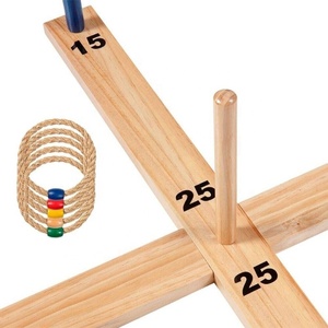 Wholesale High Quality Outdoor <strong>Yard</strong> Garden Wooden Ring Toss Quoits <strong>Game</strong> Set - Product Image 4