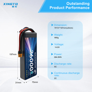 แบตเตอรี่ลิเธียมไอออนแบบกึ่งแข็ง XINGTO Ultra High Density 460Wh/kg 4S 26000mah 26Ah ซิลิคอนคาร์บอน ชาร์จได้ สำหรับโดรน UAV - Product Image 6