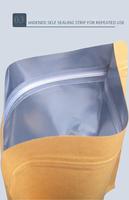 Sac en papier Kraft épaissi conception auto-scellante plaque plate feuille d'aluminium sous-emballage de Protection contre l'humidité pour gâteau au thé lait Sushi