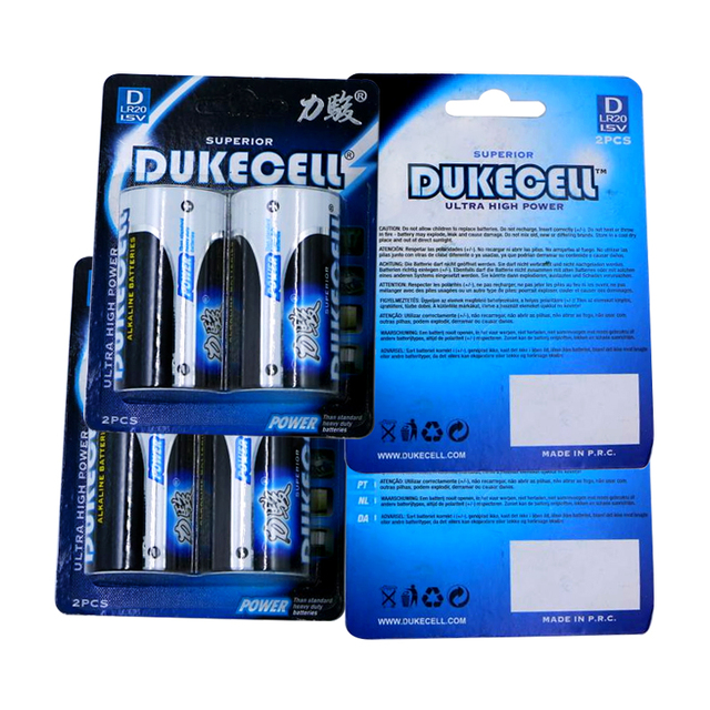 DUKECELL d Size LR20 Alkaline Battery Lr6 Dry Cell Size Aa 1.5v Remote Control Batteries