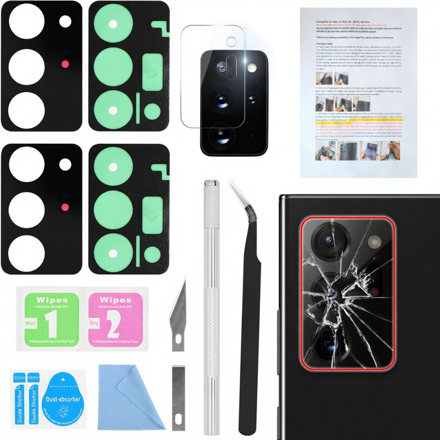 2PCS Note 20 Ultra Camera Lens Replacement Kit-6.9 Inches All Carriers Includes Manual Repair Tools Standard Feature Made China