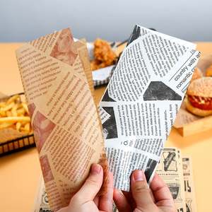 Wholesale Customized Greaseproof Food Grade Sandwich <b>Wrap</b> Virgin <b>Wax</b> Coated Patty Parchment Wrapping Paper for Mexico Hamburger - Product Image 1