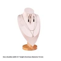 Mannequins en bois 3D demi-corps avec support pour boucles d'oreilles, présentoir pour bijoux personnels et vitrine de bijouterie
