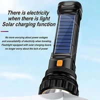 Linterna LED de Mano E-SHIDAI Solar/Recargable de 1000 Lúmenes, Impermeable, con Luz Estroboscópica de Emergencia, Garantía de 12 Años (2 Piezas)