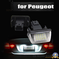 Feu de plaque d'immatriculation arrière à led pour citroën c3 c4 c5 pour Peugeot 206 207 307 308 5008 sans erreur