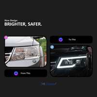 Phares LED XUNBAI Plug & Play Style Rolls 12V pour Durango 2009-2016 Bi-Projecteur DRL Dynamique Clignotant Séquentiel Ajustement Direct