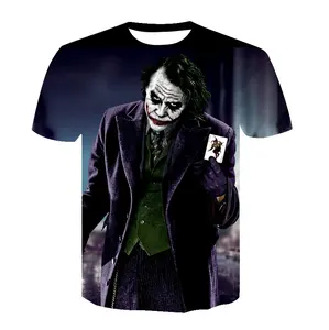 Camiseta con estampado 3d para hombre, camiseta divertida del personaje del Joker con póker, camiseta personalizada con impresión completa