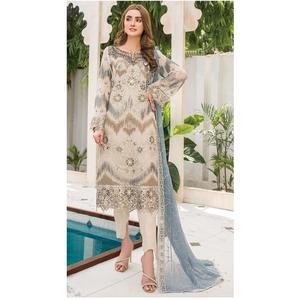 Costume pakistanais en fausse georgette lourde avec séquence de broderie pour une occasion spéciale de l'Inde au prix de gros - Product Image 1