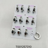 Boucles d'oreilles créoles larges XUPING en acier inoxydable, motif géométrique étoile et croix religieuse, tendance pour femmes et hommes