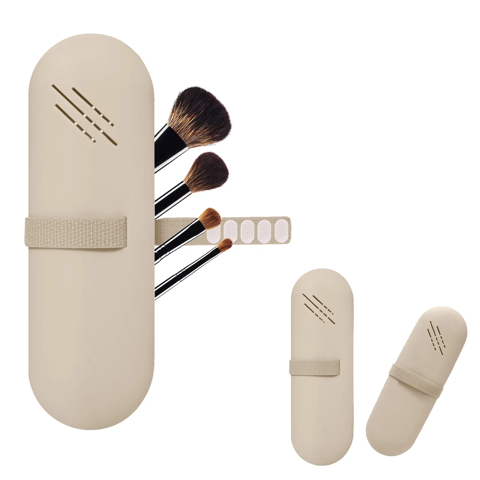 Customized waterproof silicone makeup brush cosmetic storage bag makeup storage box organizer cosmetic bag