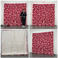 Décoration murale de roses en soie de luxe, toile de fond pour événements et fêtes, panneau de fond de scène de mariage sur mesure, mur de fleurs artificielles