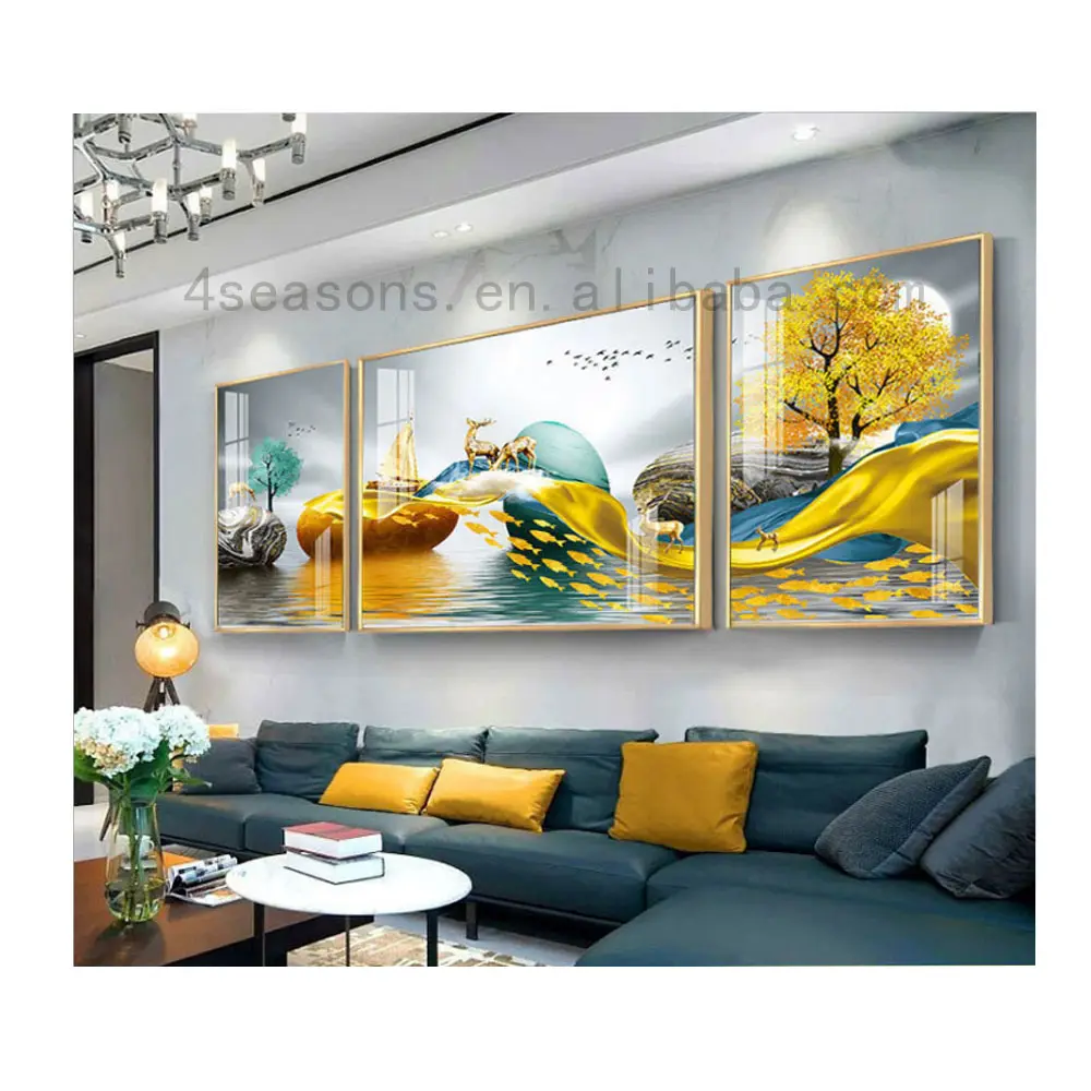 Modern Nordic Wall Art Painting Home Decoration Painting Crystal Porcelain Hanging Painting