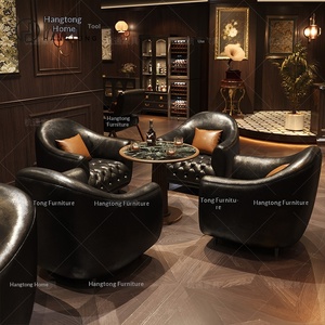 Juego de Mesa y Sillas de Bar Comerciales de Madera Maciza Estilo Retro para <span class=keywords><strong>Pub</strong></span> y Cafetería - Product Image 2
