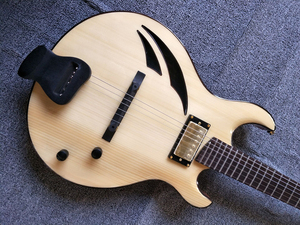 Guitarra Electroacústica Jz Music Hecha a Mano con Cuerpo de Madera Maciza y Dos Orificios en Forma de F - Product Image 6