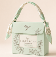 Boîte Cadeau de Luxe Personnalisée Écologique avec Embossage, Poignée en Soie, Style Nordique, pour Bougie Parfumée et Diffuseur à Bâtonnets