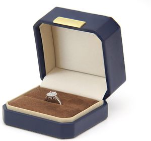 Luxury Square PU Leather Jewelry Storage <b>Box</b> for <b>Rings</b> and Bracelets - Product Image 1