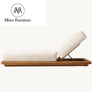 Ensemble canapé-lit simple imperméable et crème solaire pour loisirs de plein air <span class=keywords><strong>en</strong></span> <span class=keywords><strong>teck</strong></span> cour hôtel villa patio <span class=keywords><strong>piscine</strong></span> - Product Image 3