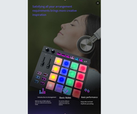 Contrôleur MIDI USB portable B-16 avec 16 pads RGB sensibles à la vitesse, pads de rythme DJ, machine de production musicale Beat Maker, logo