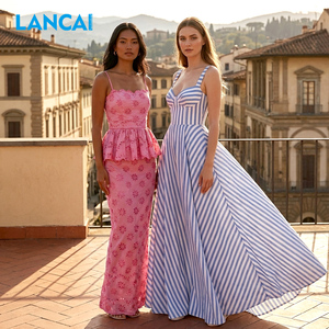 Garment Custom Clothing Manufacturer Make Own Brand Customized Apparel Design Service High Quality Vintage Floor-Length Floral - Product Image 2