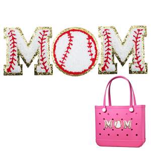 Dijes bordados de flores para BOGG BAG Accesorios Mom Life Bag Charms para Bogg Beach Tote Bags Decor - Product Image 1