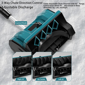 Souffleuse à neige électrique sans fil pliable à haut débit d'air, machine de déneigement motorisée, pelle à neige électrique, lame de déneigement manuelle - Product Image 3