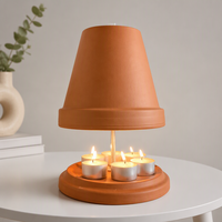 Lampe chauffe-bougie personnalisée en terre cuite, chauffe-mains, porte-bougie chauffe-plat, pot en terre cuite rouge, forme pot, respirant, résistant aux fissures