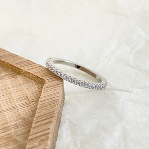 Bagues classiques en zircon 5A S925 pour femmes, cadeau de fête ou de mariage, plaqué rhodium - Product Image 6