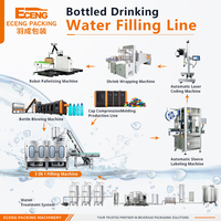 Ligne de production d'eau potable de grande capacité 15000 BPH, ligne complète de remplissage d'eau en bouteilles PET, machine de remplissage d'eau