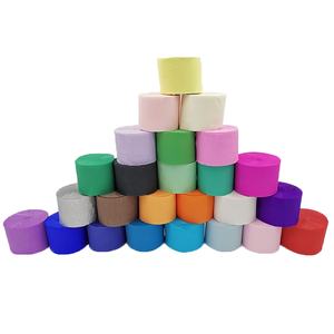 6 Rouleaux de Guirlandes en Papier Crépon 4,5 cm * 25 m, Arc-en-ciel Argenté <span class=keywords><strong>Blanc</strong></span> Bleu, Pompons pour Décoration de Fête, Mariage, Rideau - Product Image 6