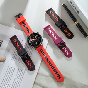 สายนาฬิกาสมาร์ทวอทช์ยางซิลิโคนแบบทูโทน20มม. 22มม. สำหรับ Huawei Xiaomi นาฬิกาแนวสปอร์ตแบบปรับแต่งได้ - Product Image 6