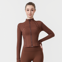 Vêtements de fitness et de yoga : Ensemble de yoga Aloe pour femme, veste taille haute, survêtement pour femme, legging de yoga de haute qualité, haut