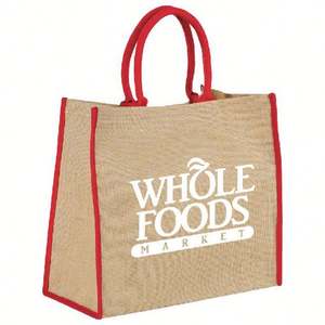 Custom Printed Organic <b>Small</b> Grocery Reusable Burlap Eco Friendly Handbag Shopping Jute Tote <b>Bag</b> - Product Image 3