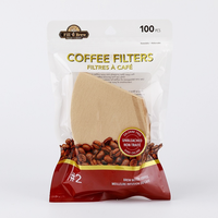 Filtres à café en papier coniques non toxiques, blanchis/blancs naturels, taille standard, pour 2 à 4 personnes, pour la préparation quotidienne du café à la maison.