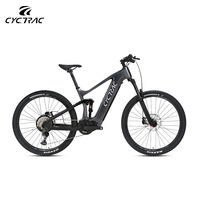 Bicicleta Eléctrica de Montaña Cyctrac Em10 de Carbono con Sistema de Accionamiento Bafang, Pantalla de Control LED Integrada, Suspensión Completa, 48v 750w