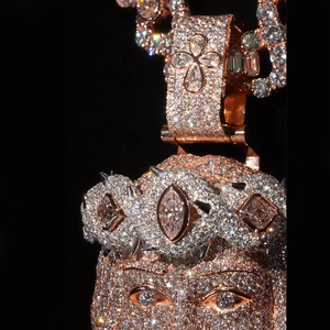 925 argent Sterling glacé Jésus pendentif collier bijoux de corps de luxe avec VVS Moissanite diamant unisexe cadeau de fête de mariage - Product Image 2