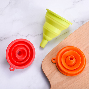 Food Grade <b>Silicone</b> Collapsible Kitchen Funnel-Dishwasher Safe Pantone Color Available for Liquid Transfer Filling Water Bottles - Product Image 1
