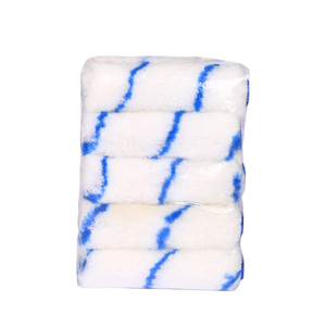 Rouleau de peinture miniature en nylon bleu à rayures de haute qualité E-tool OEM 4 pouces pour la peinture et la décoration industrielle et DIY - Product Image 4