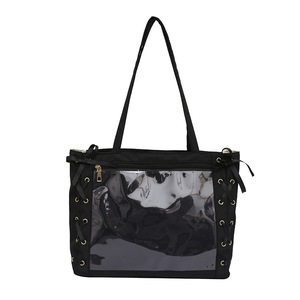 Bolso de Hombro Simple con Dos Cierres y Lazo de Estilo Japonés, Bolso Tote de Nailon de Gran Capacidad, Modelo 2026, Bolso de Invierno - Product Image 1