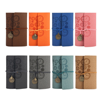 Carnet de voyage avec logo personnalisé Vintage Designs pour Journal Cahier rétro en cuir de lin
